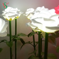 Approvisionnement direct d'usine LED fleur artificielle Rose lumière pour la décoration de paysage extérieur