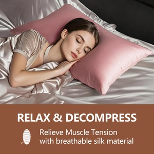 Taie d'<span class=keywords><strong>oreiller</strong></span> en soie brodée sur mesure ODM, soin capillaire, taille King, 22 Momme, housse de coussin en soie pour chambre à coucher - Product Image 2