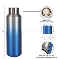 Bouteille d'eau isotherme en acier inoxydable à double paroi de 600 ml avec logo personnalisé Beauchy Private Label pour le camping