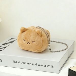 Llavero de peluche corto de 10 cm con diseño de gato, personalizado, suave, adorable, con cara de gatito y forma de tofu, creativo y de dibujos animados - Product Image 6