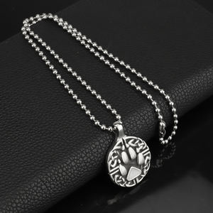 ケルトの盾結びの狼の爪の護符ネックレス（魔法の三角形付き） - Product Image 4