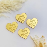 Kunden spezifische glückliche Muttertag Acryl Cake Topper Laser markiert Logo Cupcake Dekoration Geschenk idee Kuchen Dekorieren Lieferungen
