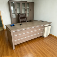 Bureau de direction moderne de luxe en bois avec armoire à dossiers et ensemble de chaises – Mobilier de bureau