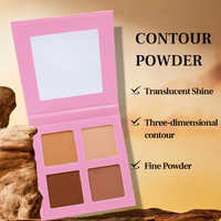 Poudre bronzante pour le visage imperméable à haute couverture complète Palette de contour végétalienne sans cruauté aux animaux Marque privée Palette de contour de poudre pressée
