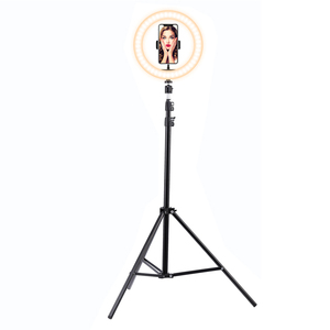 Support de trépied photographique <span class=keywords><strong>tik</strong></span> <span class=keywords><strong>tok</strong></span> youtube dimmable 10 pouces live fill light led selfie ring light - Product Image 1