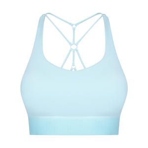 Nuovo supporto superiore a <span class=keywords><strong>zero</strong></span> senso antiurto Lulu biancheria intima sportiva antiscivolo orlo con cinturino sottile reggiseno Yoga bellissimo reggiseno sportivo Lulu posteriore - Product Image 3