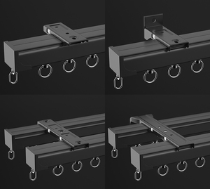 1001 alta qualità per tenda pesante da soffitto in alluminio tenda a <span class=keywords><strong>doppio</strong></span> <span class=keywords><strong>binario</strong></span> in alluminio - Product Image 6