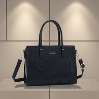 Sac fourre-tout décontracté vintage imperméable pour femme avec panneaux géométriques, deux poignées supérieures, bandoulière amovible et doublure en polyester