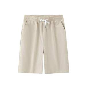 Pantalones cortos de punto para hombre de talla grande con cintura alta y banda elástica ancha para un ajuste seguro y uso cómodo durante actividades y salidas informales - Product Image 1