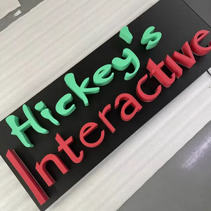 맞춤형 3D 리셉션 조명 글자 비즈니스 간판 LED 아크릴 페인트 백라이트 간판 블루투스 연결 앱 제어 - Product Image 1