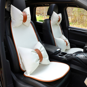 Coussins de siège de voiture en coton et lin, antidérapants, toutes saisons, ensemble d'oreillers décoratifs pour accessoires intérieurs de voiture - Product Image 1