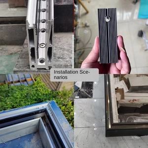 Balustrade d'escalier en verre sans cadre avec fente pour carte, profil en alliage d'aluminium en forme de U pour garde-corps de balcon - Product Image 3