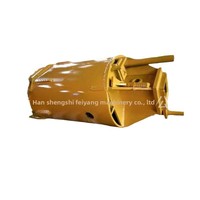Godet de ramassage de sable rotatif Finibin à double fond, couleur grise, garantie 5 ans+, pour excavatrice