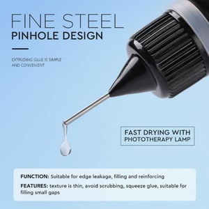 JTING Pegamento de Gel Transparente para Diamantes de Imitación y Cristales para Uñas, de Alta Calidad Profesional, 10ml, Tubo, OEM, ODM, Marca Privada - Product Image 2