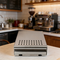 Boîte à marc de café réutilisable en acier inoxydable, écologique, grande taille, pour usage domestique, tiroir pour porte-filtre à expresso