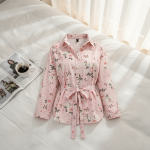 Pigiama Casual da <span class=keywords><strong>Donna</strong></span> 100% Cotone, Tinta Unita, Traspirante con Etichetta Frontale per la Stagione Estiva - Vendita <span class=keywords><strong>Online</strong></span> - Product Image 3