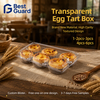 Barquette en plastique personnalisée pour tartelettes, en PP/PET de qualité alimentaire, jetable, pour pâtisserie, emballage de supermarché
