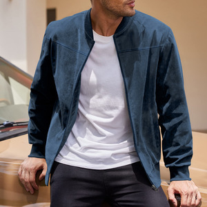 Cardigan en polyester pour <span class=keywords><strong>homme</strong></span> PASUXI avec logo personnalisé, fermeture éclair, coupe ajustée, tricot d'hiver, veste décontractée rétro à manches longues pour <span class=keywords><strong>homme</strong></span> - Product Image 3