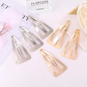 2024 New Design Stainless Steel Triangle Metal Hairpin Fashionable Hairclip with Clip Fastener Stylish Hairpin Buckle