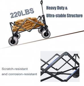New Hot Items shopping wagon folding beach <b>trolley</b> wagon cart folding beach <b>camp</b> <b>trolley</b> - Product Image 5