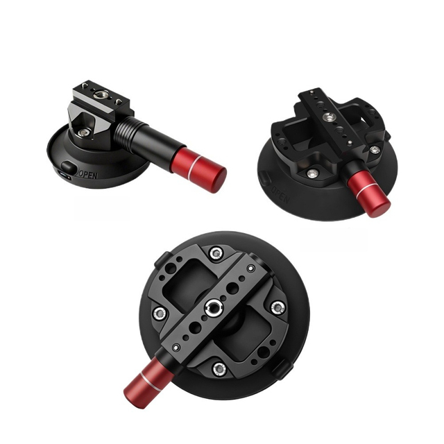 3'',4.5'',6'' Car Camera Suction Cup Mount Aluminum Alloy with Built-in NATO Rail Compatible with Cameras, Lights & More