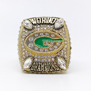 Anillo Conmemorativo <span class=keywords><strong>del</strong></span> Super Bowl 2010 de los Green Bay Packers, Joyería Masculina de Aleación Grabada con el Logotipo de Campeones <span class=keywords><strong>del</strong></span> <span class=keywords><strong>Mundo</strong></span> - Product Image 1