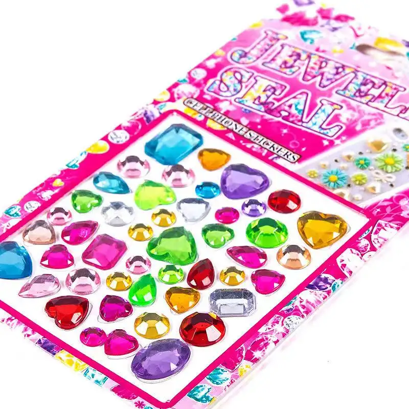 Crystal Diamond Parel Stickers Voor Scrapbooking Zelfklevende Kinderen Diy Creative Craft Materiaal