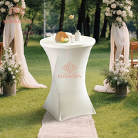 Table de bar ronde pliable moderne en plastique, usage commercial hôtelier, durable et résistante à l'eau pour les événements
