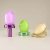 Nouvelle bouteille de lotion solaire vide en forme d'œuf de 50 ml à 80 ml, personnalisable avec impression sérigraphique, 5 couches EVOH, sans BPA, couleur personnalisée, avec bouchon à vis