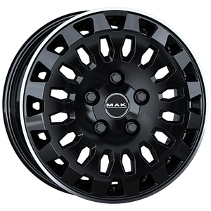 ล้อแม็กซ์ MAK F7070RVGL46GGX OVERLAND สีดำเงา ขอบกระจก 7J17 Et46 5X108 Cb65,1 ได้รับการรับรอง NADS126 สำหรับรถแคมป์ปิ้ง 4x4 - Product Image 1