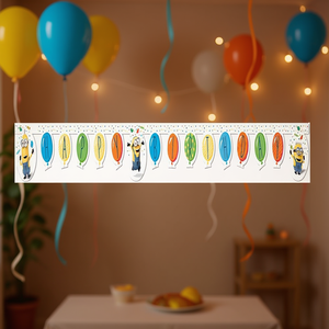 Guirlande en papier Joyeux Anniversaire Minions 2M Bannière de fête 2 pièces par sac - Product Image 3