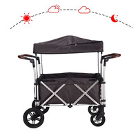 Ikodm — poussette pliable pour l'extérieur, chariot Double, de Camping Compact, à deux places, idéal pour le voyage