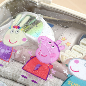 Nuova Borsa da Toilette in PVC con Separazione Asciutto-Bagnato, Portatile, per Palestra, Nuoto, Viaggio, Grande Capacità, Versatile, con Manico, Borsa Portaoggetti Cartoon Peppa Pig - Product Image 4