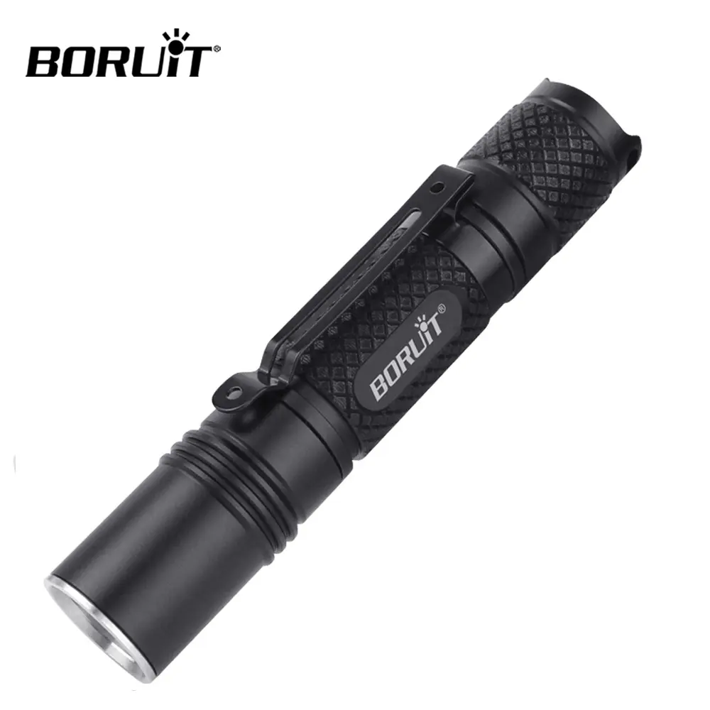 Boruit LED Mini flashlight with Aero-grade aluminum body Tactical Torches IPX8 Waterproof portable light for Outside Sports