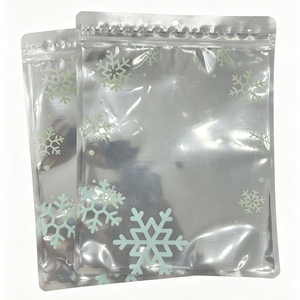 Sacs à fermeture éclair Yin-Yang personnalisés (moitié transparent/moitié opaque), pochettes refermables en aluminium avec trou <span class=keywords><strong>de</strong></span> suspension - Product Image 2