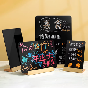لوح أسود صغير مرسوم يدويًا بالأكريليك، لوح إعلانات وسعر قابل للتخصيص، سبورة بيضاء، لوح رسم للأطفال مع حامل للمتاجر والأكشاك - Product Image 2