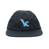 Casquette de camping unisexe à 6 panneaux avec sangle de menton réglable à boucle simple, casquette de sport anti-UV pour le surf, 100 % polyester