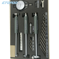 Jauge d'alésage à cadran 18-160 mm 0,01 mm, jauge micrométrique à anneau central, outils de mesure, jauge à cadran avec lecture de la plage d'origine et boîte en bois