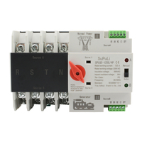 Interrupteur de transfert automatique double alimentation ATS 63A 100A 125A 2P 3P 4P pour onduleur solaire