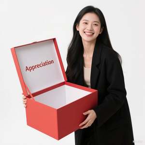 กล่องกระดาษแข็งขนาดใหญ่พิเศษ วัสดุรีไซเคิล ปิดด้วยแม่เหล็ก พิมพ์โลโก้ได้ กล่องของขวัญพับได้ระดับพรีเมียม บุฟองน้ำ - Product Image 4