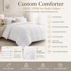 Edredón de Microfibra Blanco de Calidad Hotelera para Todas las Estaciones, Acolchado con Costuras en Relieve para Dormitorio o Habitación de Huéspedes - Product Image 6