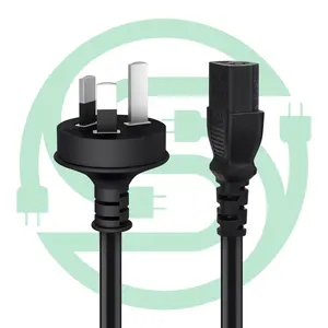 Factory Direct AU Australisches schwarzes 3-poliges Netz kabel für IEC c5 C13 Mickey-Mouse-Netz kabel