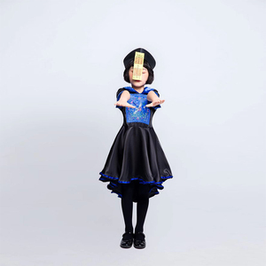 Costume d'Halloween Fille Zombie Cosplay Chinois <span class=keywords><strong>Qing</strong></span> Dynasty Bloodsucker Zombie Enfant Vampire Déguisement Fantôme Costume - Product Image 4