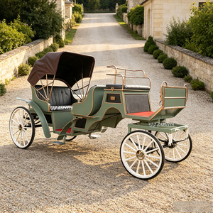 Charrette de tourisme royale ornée à 4 roues, faite sur mesure, de style Victoria, pour les sites touristiques, les mariages et les défilés - Product Image 1