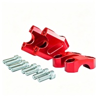 Penyangga Stang Motor 22mm CNC Aluminium Alloy, Klem Pengangkat Stang, Braket Pemasangan