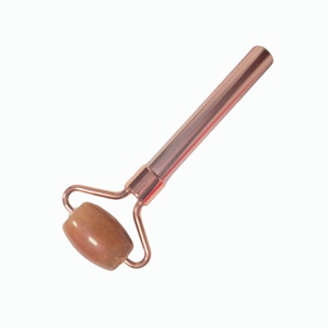 Rodillo de masaje pequeño de aventurina roja con mango de aleación de zinc para lifting facial y masaje de puntos de acupuntura - Product Image 5
