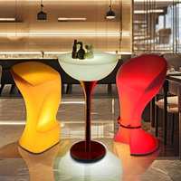 Table de bar LED 106 cm rechargeable 16 couleurs pour pub, vente en gros, logo personnalisé, batterie intégrée