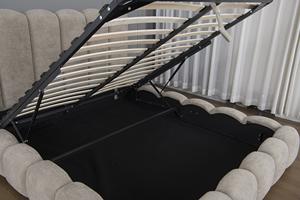 Letto Moderno Willsoon con Contenitore in Velluto Trapuntato - Struttura in Legno Imbottita con Cassetti per Camera da Letto - Product Image 4