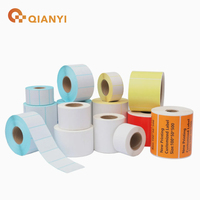 Autocollants logistiques personnalisés, étiquettes adhésives écologiques imperméables pour l'image de marque, rouleau de papier thermique de forme ronde