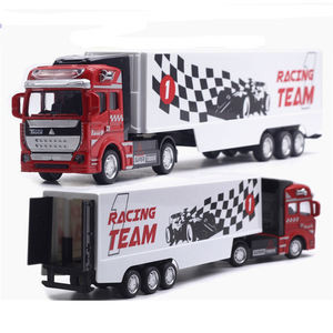 Modelo de Camión Contenedor Americano de Metal Fundido a Presión con Logotipo Personalizado, Juguete de Plástico Blanco para Colección, Regalo Empresarial - Product Image 5